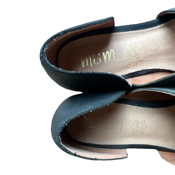 Mi.iM Womens Slate Gray Black Woven D’Orsay Slip On Leather Shoes Buckle, Size 7 - Picture 7 of 9